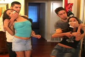 Celeste Star and her friend gets by two guys
