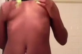 Skinny Ebony Girlfriend Naked Booty Shake Nude