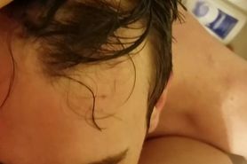 Mormon wife makes hubby eat her out while she pisses in his mouth