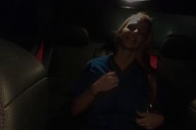 Sexy Blonde MILF Fuck BBC on Backseat Car