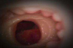 Giant Man POV Cumshot Inside Fleshlight: Internal Endoscope