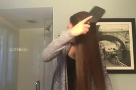 SEXY LONG HAIR BRUSHING