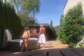 Homemade Sex Tape in Pool with Teen