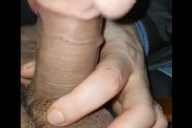 Step mom cum floods out from mouth after 30 seconds of sucking step son cock