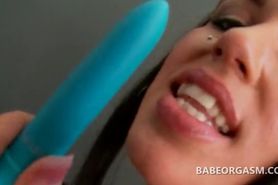 Big ass slut toying her craving pussy to intense orgasm - video 3