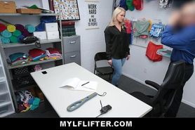 Chubby Blonde Shoplifter Milf Is Punished With Officer'S Dick
