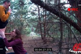 Sex and blowjob with a stranger in a park on a hidden camera.- Lucky69Pussy