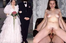 homemade brides dressed undressed and fucked cuckold big tits cock lingerie compilation