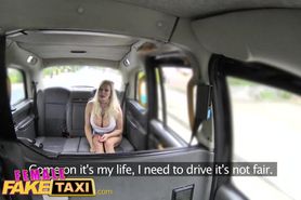 Female Fake Taxi Busty blonde wants big rough british cock