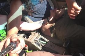 Messy Car Fucking Adventure with Creamy Pussy