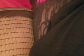 Surprise orgasm through lace panties