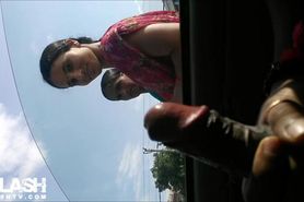 Indian car flash, She loved it!