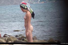 Sexy Nude Couple Beach Voyeur