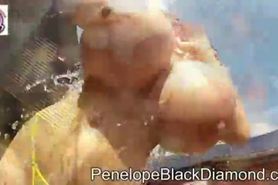 Penelope Black Diamond - Handjob - Milk - Shower