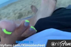 Foot Job On the Beach