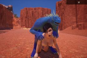 Wild Life Blue lizard scaly porn (Jenny and Corbac)