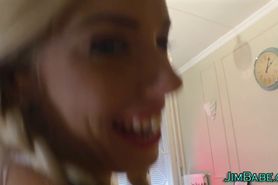 Pov amateur teen blows old english dick