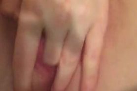 Fingering My Creamy Tight Virgin Pussy