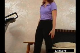Red-haired Russian MILF copulates like whore at casting