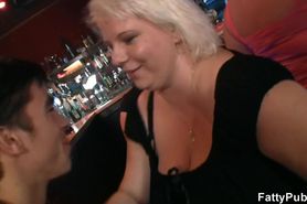 Chubby party girls have fun in the bbw bar