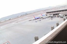 EXPLOITED COLLEGE GIRLS - Blowjob at the Airport