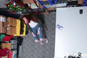 Cute Redhead Fucked For Stealing TV at MyShopSexcom