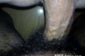 White milf moaning and cumming all over my Indian cock