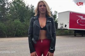 MyDirtyHobby - Kinky blonde with big boobs doing anal with a truck driver - video 2