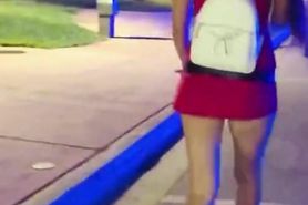 Smoking and flashing my tits and ass in public