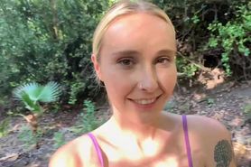 POV young hot teen gives public blowjob on hike teaser - Brixton Hale