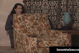 Samantha Grace gets Remote Controlled & Undresses Herself!