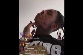 Famous dex gets head on Instagram live