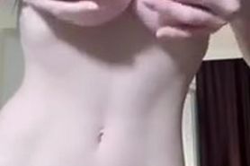 Skinny Teen Reveals Perfect Boobs