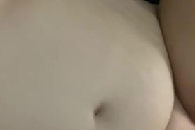 Creampie pawg while she rubs her pussy homemade
