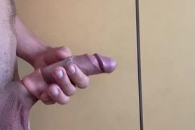 Long uncircumcised dick masturbate