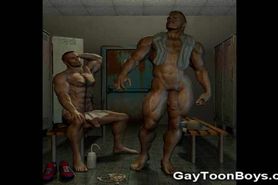 3D Muscled Gays Love Cum!