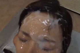 Asian Woman Gets A Bukkake Cum Shower - Japanese