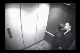 blows in an elevator for a cumshot