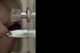 Humping my dildo in the shower to orgasm