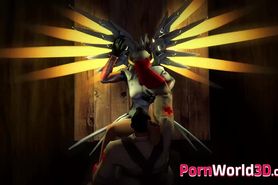 Overwatch Mercy Gets Pussy Pounded By A Big Massive Cock