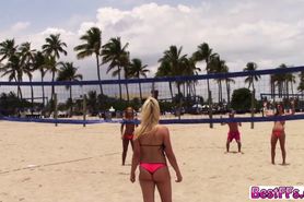 Hardcore volleyball sex at the beach on the weekend