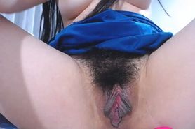 Super Hairy Beefy Pussy Squirts Cum