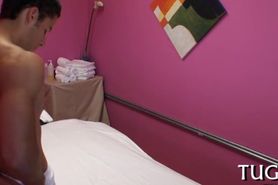 Handjob during massage session - video 34