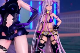 MMD Mashu Kyrielight And BB Pele And Nightingale (Side To Side) ??GirlFans