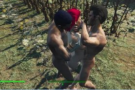 Two guys screw a pregnant girl in a corn field  fallout 4 sex mod