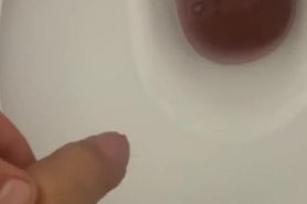 Amazing penis pissing in school's toilet and rapidly mastrubate