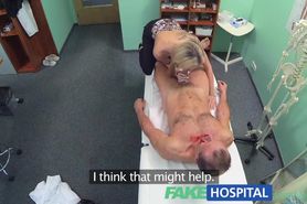 FakeHospital Doctors halloween costume wardrobe malfunction gets blonde horny and wet