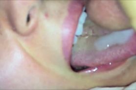 Releasing his cum in her mouth - video 1