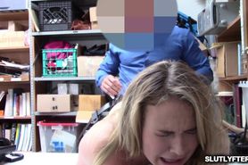LP Officer romping Alyssa Coles tight pussy on top