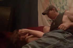 Step daughter begs step dad to let her suck and fuck him cause mom is gone